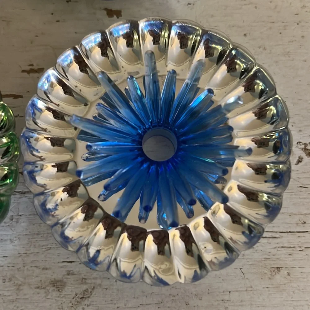 Lot 8 Vintage Christmas tree foil & plastic light reflectors 3” diameter
